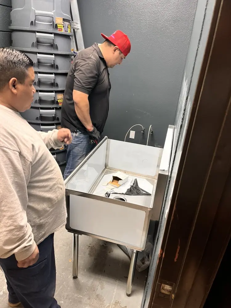 Commercial plumbing and sink installation in Naples